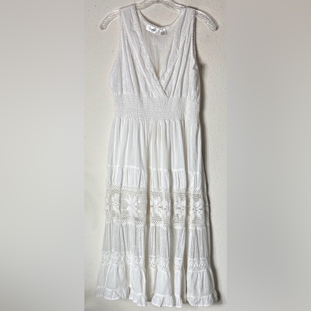 Laddi V-Neck Sleeveless Lace Maxi Dresses midi Long Dress XL